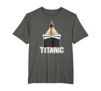 Titanic Vintage Crucero RMS Titanic Camiseta, Hombre Tallas Grandes, Asfalto, 5X Alto