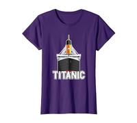 Titanic Vintage Crucero RMS Titanic Camiseta, Mujer, Morado, L