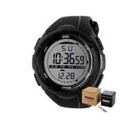 (Titanio con caja) Reloj de escalada 1025 Relojes deportivos digitales Reloj de pulsera militar resistente