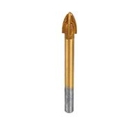 Titanio de Titanio de Titanio de Titanio de Titanio de Taladro de Vidrio de Carburo de 10 Mm con 4 Bordes de Corte Herramientas de Cabezal de Lanza Cruzada para Cerámica,