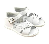 TITANITOS - Sandalia de Piel Lavable 697827 Cuero NIÑOS Color: Blanco Talla: 24