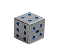 Titanium Alloy Dice - Mini 14mm Gray Playing Cube, Solid Metal Construction Offerz Long Lifespan and Accurate Rolls, Lightweight Design for Portable Fun | Family Games, Tabletop Activities, Officez