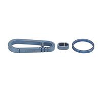 Titanium Alloy Keychain Key Holder Quick Release Key Chain Ring Buckle Hanging Carabiner Blue for Outdoor (Blue)