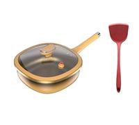 Titanium Alloy Non-Stick Pot with Lid, Multi-Purpose Deep Saute Pan with Steamer Basket, 20cm Heat-Resistant Handle, Works Flawlessly on Induction, Gas, Electric (Pot*Pot lid)