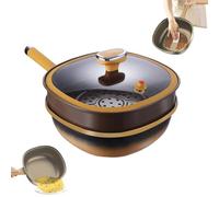 Titanium Alloy Non-Stick Pot with Lid, Titanium Pans for Cooking, with Steamer Basket Stay-Cool Handles, Nonstick Frying Pan Cookware Sets for Cooking, Frying, Baking (Pot + Lid + Steamer)