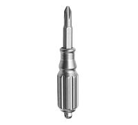 Titanium Alloy Screw Driver - Silver, Stylish Wear-Resistant Hand Tool, Small Pocket Screw Driver, 4 Bits Included, Magnetic Tip, Compact Portable | Home, Professional Use, DIY Repair, Electronics, Gl
