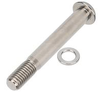 Titanium Alloy Seatpost Bolt with Gasket for Folding Bicycle, Lightweight Corrosion Resistant Seat Post Screw, High Strength Replacement Clamp Fastener for Urban Commuters