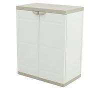 Titanium Armario multiusos de plástico bajo (L x An x Al: 44 x 70 x 88 cm, Beige)