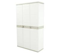 Titanium Armario multiusos de plástico (L x An x Al: 44 x 105 x 176 cm, Número de puertas: 3 ud., Beige)