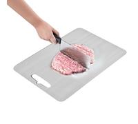 Titanium Chef Board - Double-Sided Kitchen Cutting for Food Prep | Portable Cutting Mat with Durable Titanium Finish & Serving Tray Function for Meat, Vegetables, and Cheese