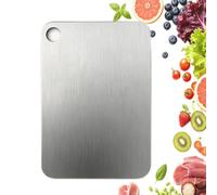 Titanium Chopping Board Double Sided, Pure Titanium Cutting Board for Kitchen, Separate Meat & Veg, Metal Board, Dishwasher Safe, Non-Slip (36x25x0.2 cm)