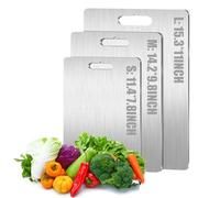 Titanium Cutting Board - 100% Pure Titanium Cutting Boards for Kitchen, Yamato Titanium Cutting Board, Titanium Cutting Board for Home Kitchen Cooking, Knife-Friendly Cutting Boards (11.4*7.8 INCHES)
