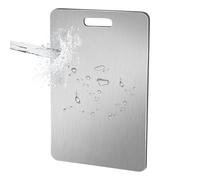 Titanium Cutting Board, doble cara Chopping Mat, diseño compacto, resistente a arañazos, fácil de limpiar para cocina, hogar, exterior, pícnic, RV Use, Silver