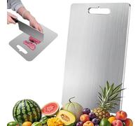 Titanium Cutting Board for Kitchen, Best Titanium Cutting Boards for Kitchen, Stainless Steel Cutting Board, Double-Sided Use, for Cutting Meat, Fruits and Vegetables (11.4 * 7.8 in)