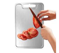 Titanium Cutting Board - Large Double Sided Non-Slip Board for Safe Food Prep, Kitchen Use with Easy-Clean Function, Cooking Accessories for Camping Home Apartment, Gray Colored
