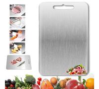 Titanium Cutting Boards for Kitchen,Cutting Board Double Sided Food Grade,Pure Cut Titanium Cutting Boards,Titaniums Cutting Board,Double-sided use,for Cutting Meats, Fruits and Vegetables (XL)