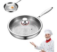 Titanium Hammered Pan, 2025 New Multifunctional Ultra-Durable Scratch-Resistant Non Stick, Non-Stick without Coating Cookware, Titanium Frying Pan for All Stovetops (11.81 in)