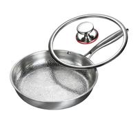 Titanium Hammered Pro Pan with Lid, 2026 New Non Stick Titanium Frying Pan, Suitable for Gas Stoves and Induction Cooktops (30 CM)