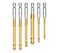 Titanium Hole Saw Set - MultiSize Drill Bits, Cutting Tool Kit 6 piezas