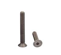 Titanium Inner Hexagon Hex Socket Countersunk Flat Allen Head Screw Bolt(40mm,M5 10pcs)