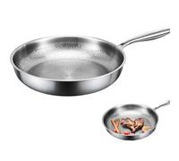 Titanium Pan, Hybrid Nonstick Frying Pans, Titanium Hammered Pan Pro, Uncoated Titaniums Frying Pans, Scratch-Resistant Fast and Even Heating Cooking Tool for All Stovetops (28 cm sin tapa)