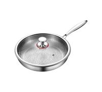 Titanium Pan - Nonstick Cooking Skillet With Lid | Professional Hammered Titanium Frying Pan For Daily Use | Durable Cookware For Restaurant, Apartment, Hotel, Dormitory, Camping Or Indoor Kitchen
