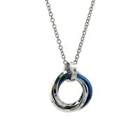 Titanium Steel Interlocking Triple Ring Pendant Necklace for Men Eternal Love Design Trendy Couple Jewelry Gift