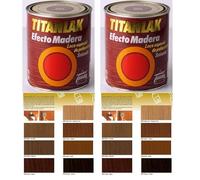 Titanlak Esmalte Efecto Madera Satinado Caoba 750 ml (Paquete de 2)