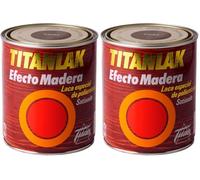 Titanlak Esmalte Efecto Madera Satinado Nogal 750 ml (Paquete de 2)