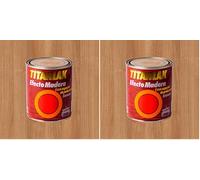 Titanlak Esmalte Efecto Madera Satinado Nogal Claro 750 ml (Paquete de 2)