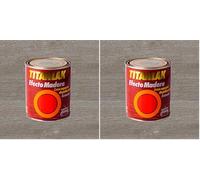 Titanlak Esmalte Efecto Madera Satinado Roble Ceniza 750 ml (Paquete de 2)