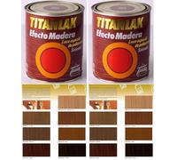 Titanlak Esmalte Efecto Madera Satinado Sapeli 750 ml (Paquete de 2)
