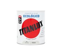 Titanlux 02T056634 - Esmalte ecológico al agua, Mate Blanco, 750 ml