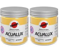 TITANLUX Acualux pintura acrílica multiadherente Satinado Amarillo Plátano 75 ml (Paquete de 2)