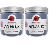 TITANLUX Acualux pintura acrílica multiadherente Satinado Azul Marino 75 ml (Paquete de 2)