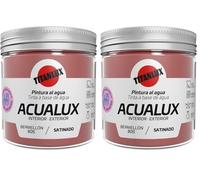 TITANLUX Acualux pintura acrílica multiadherente Satinado Bermellón 75 ml (Paquete de 2)