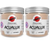 TITANLUX Acualux pintura acrílica multiadherente Satinado Carne 75 ml (Paquete de 2)