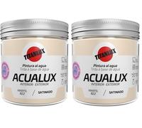 TITANLUX Acualux pintura acrílica multiadherente Satinado Marfil 75 ml (Paquete de 2)