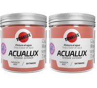TITANLUX Acualux pintura acrílica multiadherente Satinado Naranja 75 ml (Paquete de 2)
