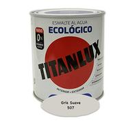 Titanlux - Esmalte Agua Ecologico Brillante, Gris, 750ML (ref. 00T054934)