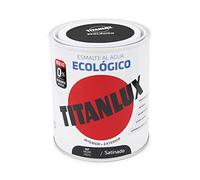 TITANLUX Esmalte agua ecologico santinado, Negro, 750ML (ref. 01T056734)
