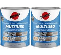 TITANLUX Imprimación Multiuso al Agua Gris 750ml (Paquete de 2)