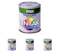 TITANLUX Unilak Esmalte Laca Universal Multisuperficies Brillante Blanco 750 ml (Paquete de 4)