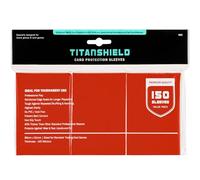 TitanShield (150 fundas/rojo tamaño estándar para cartas coleccionables de juego de mesa, protector de mazo compatible con Pokemon, MTG Magic The Gathering