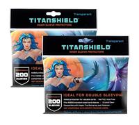TitanShield 400 fundas interiores de de 60 micras ultra transparentes, ajuste perfecto, perfecto para doble funda y compatible con tarjetas Pokemon MTG Magic The Gathering