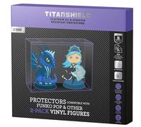 TitanShield Funda protectora antipop de platino de 0,5 mm, resistente a los rayos UV y a los arañazos, compatible con Funko - Paquete de 2 figuras de vinilo Pop! (5 unidades)