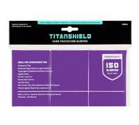 TitanShield - Fundas de cartas coleccionables para juegos de mesa de tamaño estándar (150 unidades/Púrpura), protector de mazo para Magic The Gathering MTG, Pokémon