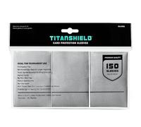 TitanShield Fundas para tarjetas de primera calidad, compatibles con Pokemon, One Piece, Lorcana, Flesh & Blood, y Magic The Gathering MTG, (150 fundas - estándar) (1, plata, estándar, 66 x 91 mm)
