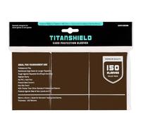 TitanShield Fundas para tarjetas de primera calidad, compatibles con Pokemon, One Piece, Lorcana, Flesh & Blood, y Magic The Gathering MTG (150 fundas - estándar) (1, marrón tierra, estándar, 66 x 91