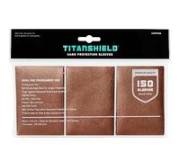 TitanShield Fundas para tarjetas de primera calidad, compatibles con Pokemon, One Piece, Lorcana, Flesh & Blood, y Magic The Gathering MTG, (150 fundas - estándar) (1, cobre, estándar, 66 x 91 mm)